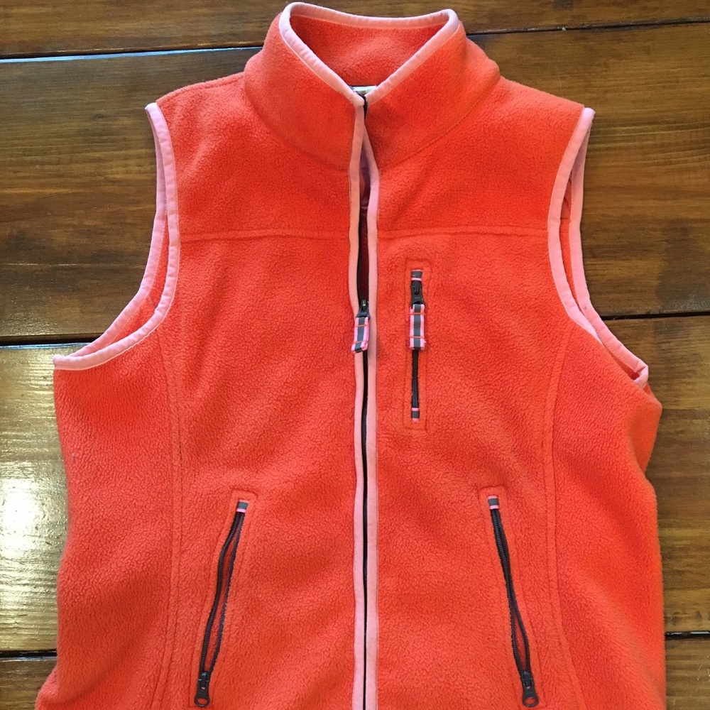 JCrew orange and pink vest